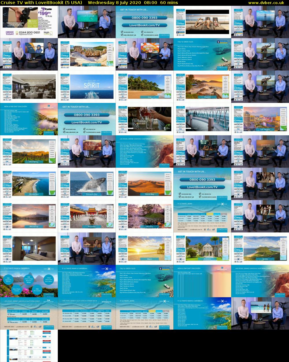 Cruise TV with LoveitBookit (5 USA) Wednesday 8 July 2020 08:00 - 09:00