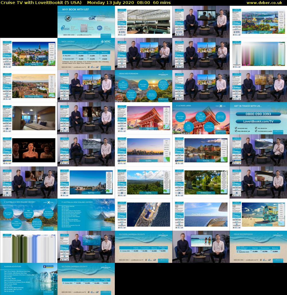 Cruise TV with LoveitBookit (5 USA) Monday 13 July 2020 08:00 - 09:00