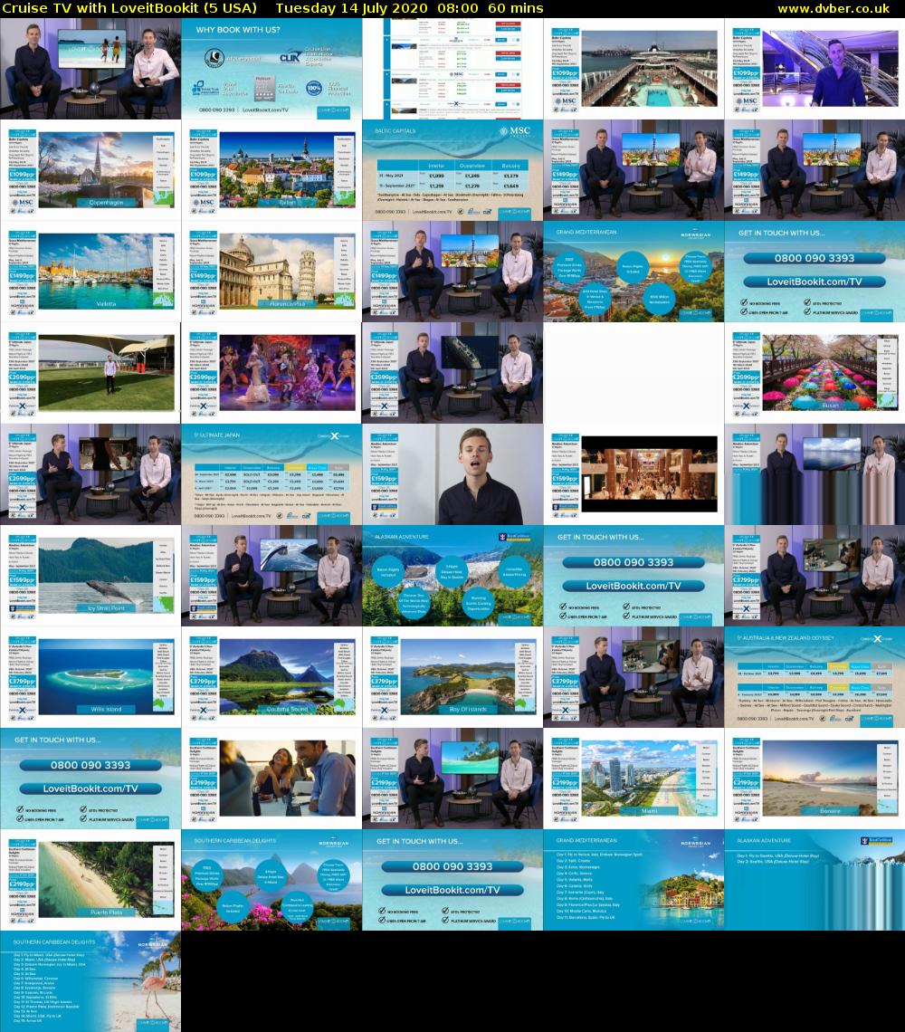 Cruise TV with LoveitBookit (5 USA) Tuesday 14 July 2020 08:00 - 09:00