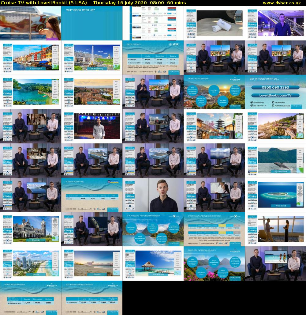 Cruise TV with LoveitBookit (5 USA) Thursday 16 July 2020 08:00 - 09:00