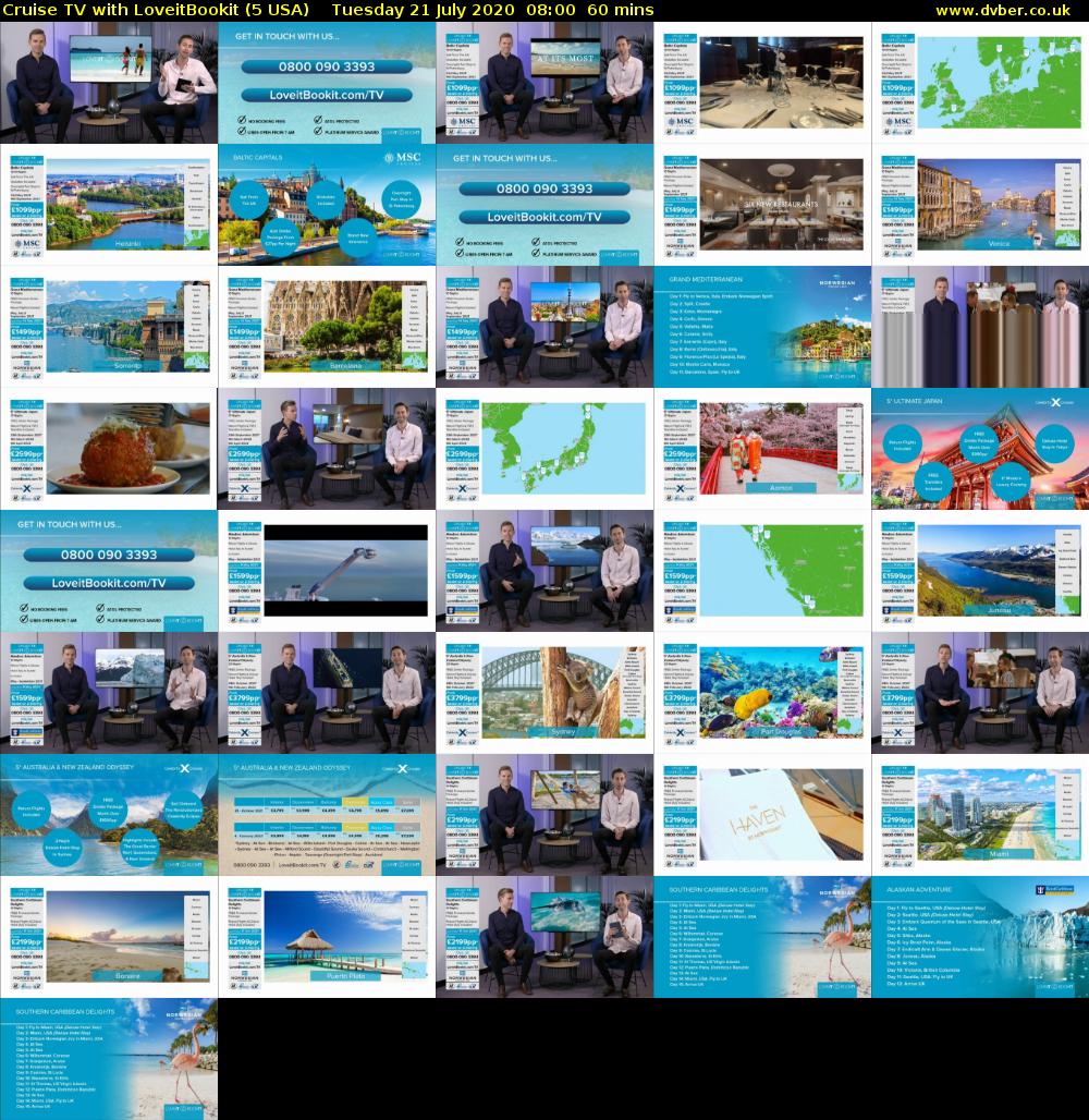 Cruise TV with LoveitBookit (5 USA) Tuesday 21 July 2020 08:00 - 09:00