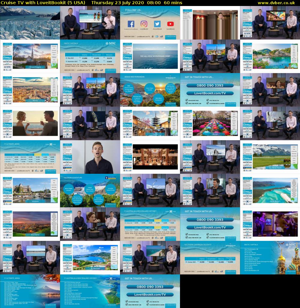 Cruise TV with LoveitBookit (5 USA) Thursday 23 July 2020 08:00 - 09:00