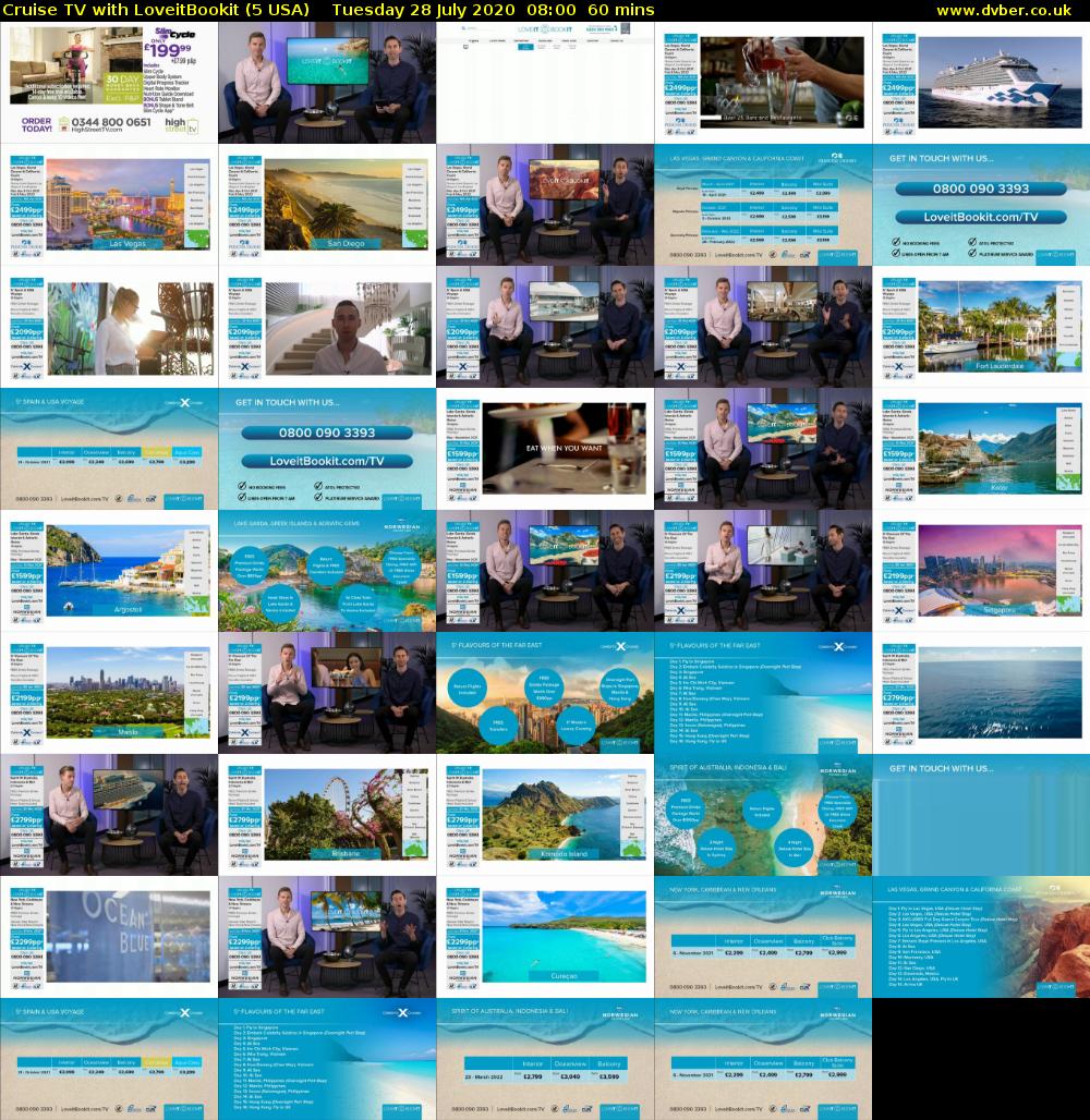 Cruise TV with LoveitBookit (5 USA) Tuesday 28 July 2020 08:00 - 09:00