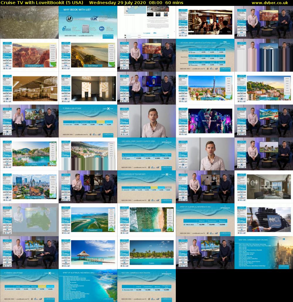 Cruise TV with LoveitBookit (5 USA) Wednesday 29 July 2020 08:00 - 09:00