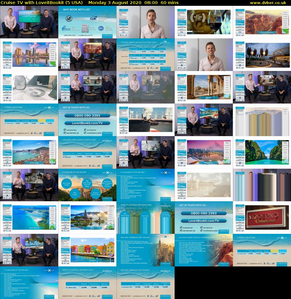 Cruise TV with LoveitBookit (5 USA) Monday 3 August 2020 08:00 - 09:00