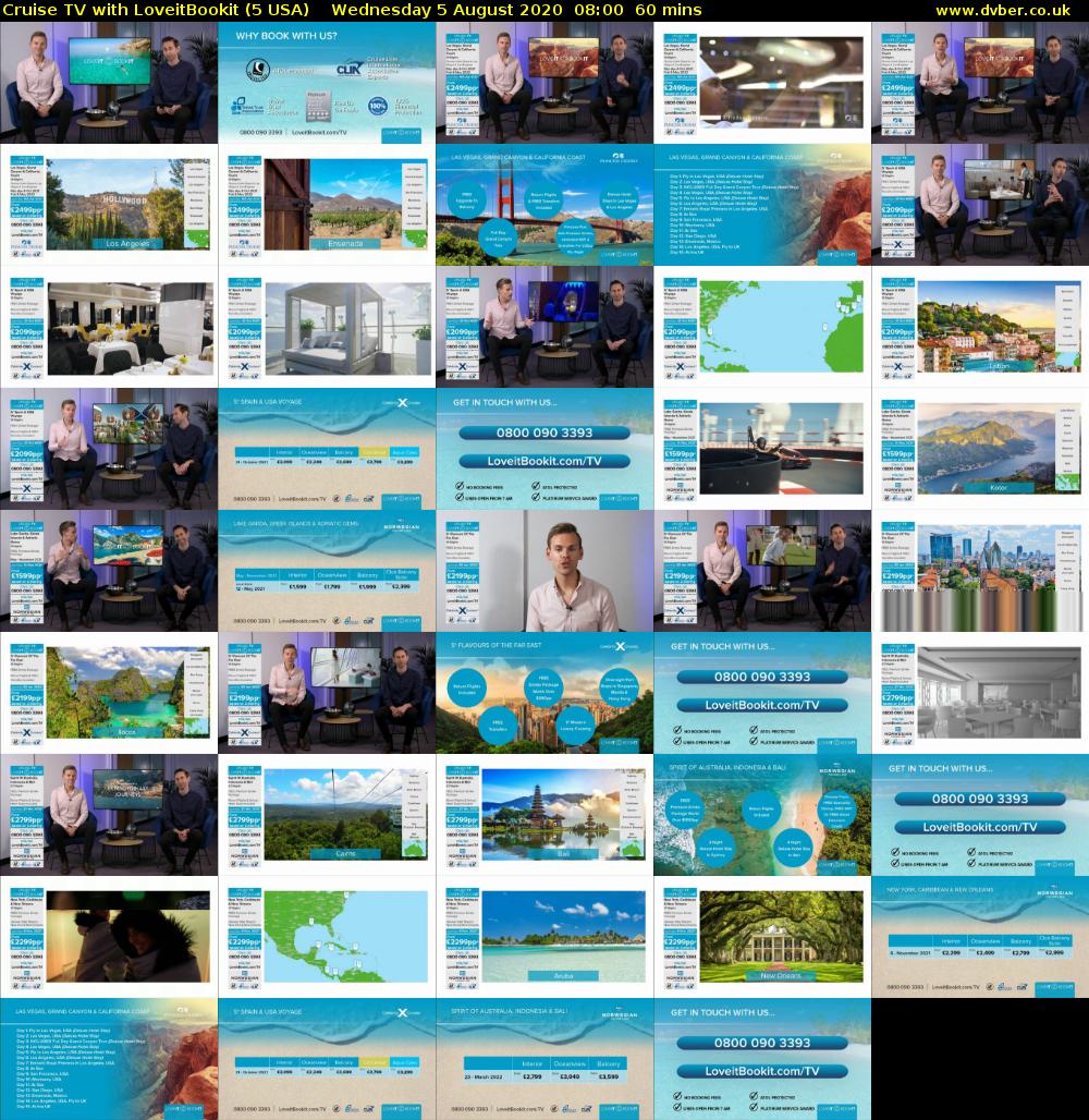 Cruise TV with LoveitBookit (5 USA) Wednesday 5 August 2020 08:00 - 09:00
