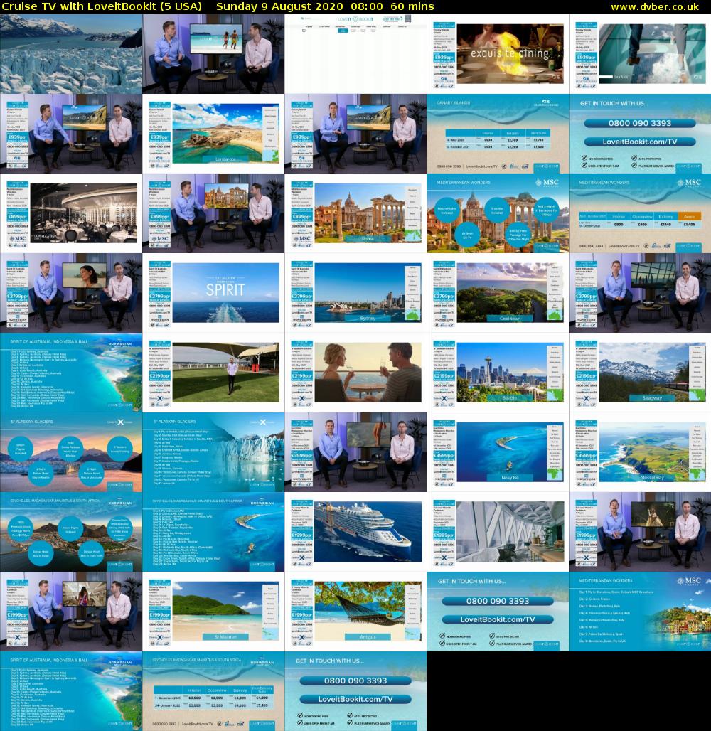 Cruise TV with LoveitBookit (5 USA) Sunday 9 August 2020 08:00 - 09:00