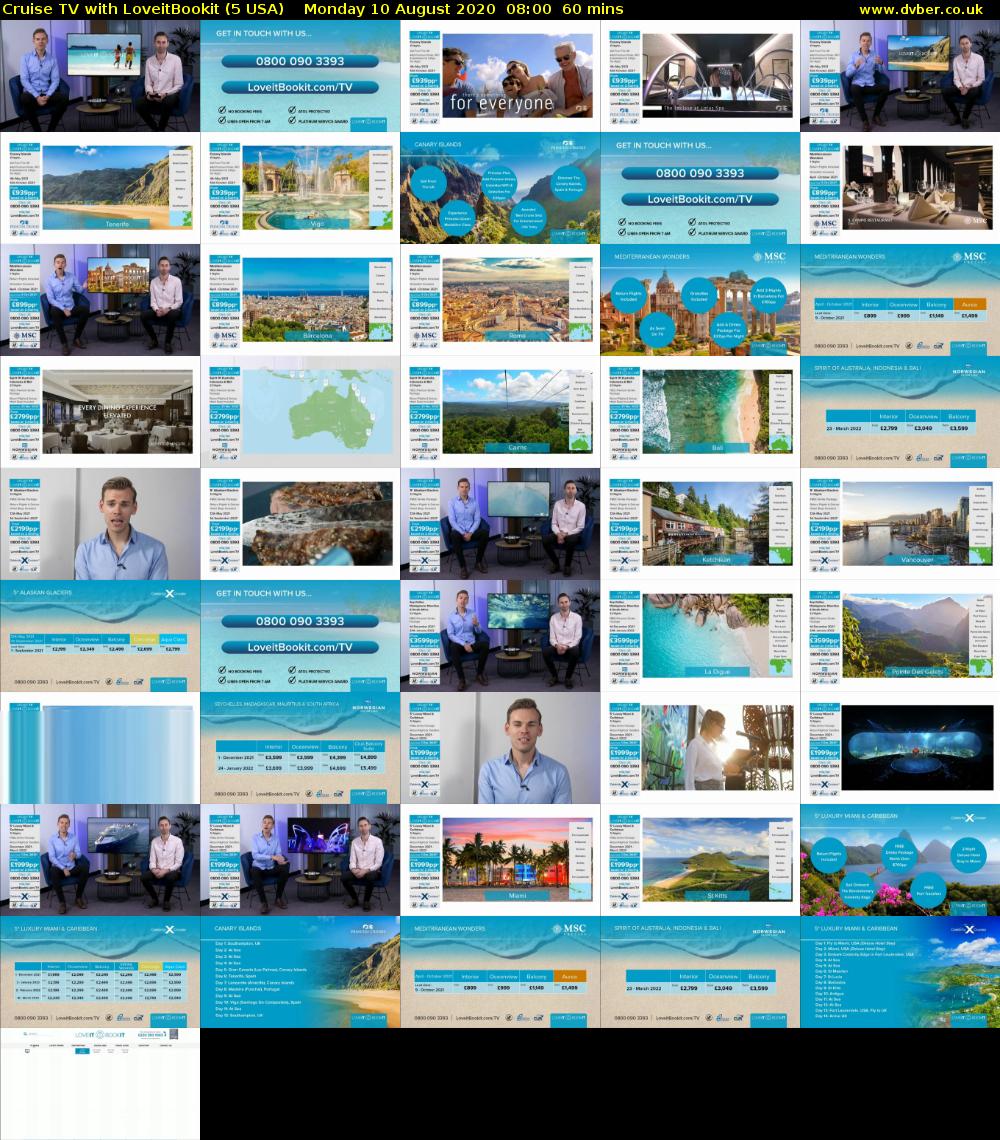Cruise TV with LoveitBookit (5 USA) Monday 10 August 2020 08:00 - 09:00