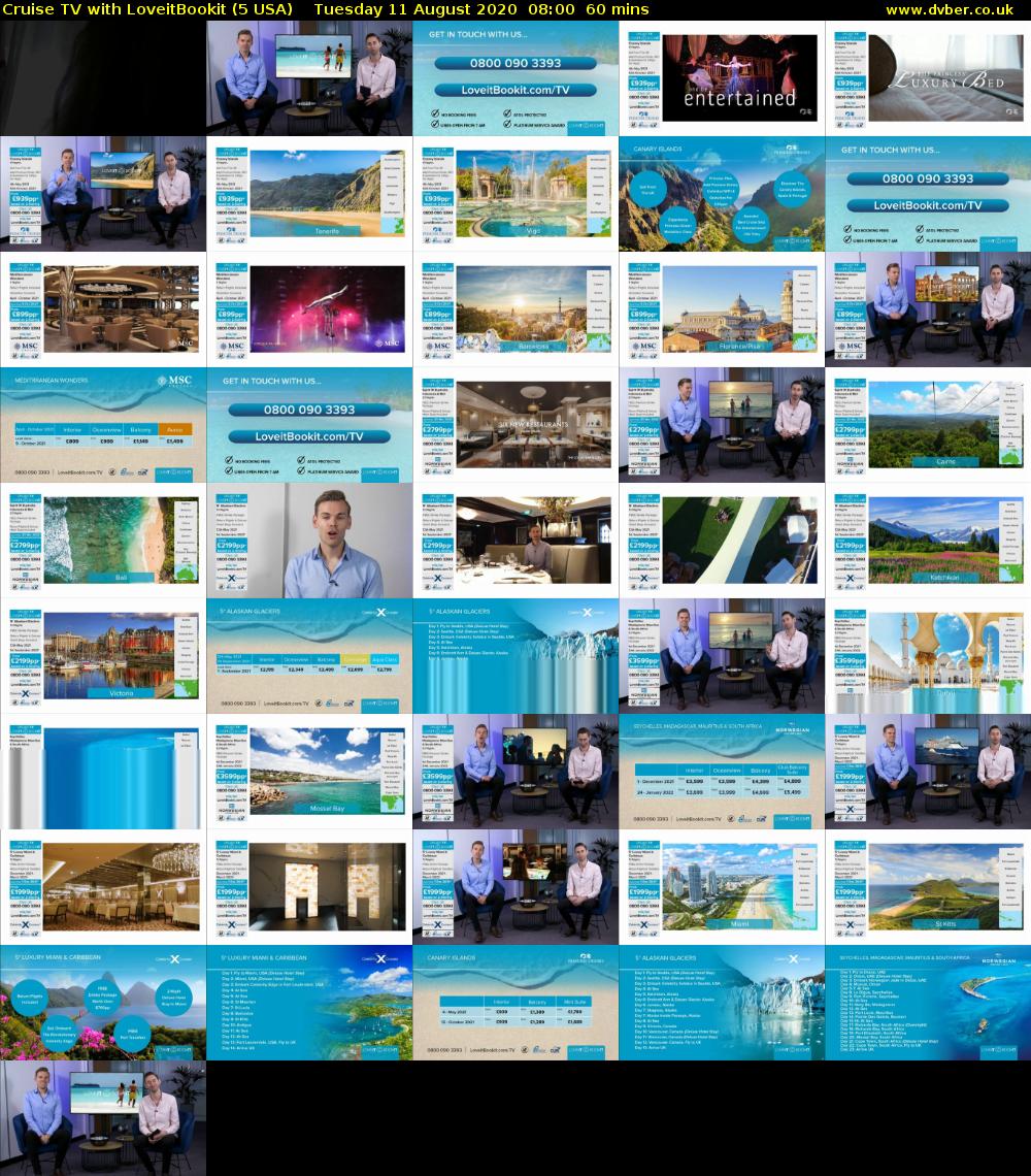 Cruise TV with LoveitBookit (5 USA) Tuesday 11 August 2020 08:00 - 09:00
