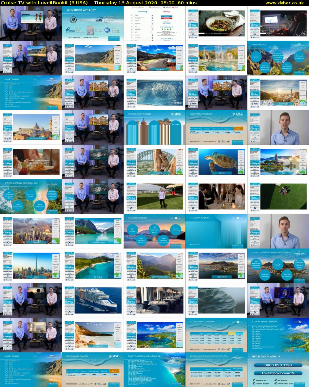 Cruise TV with LoveitBookit (5 USA) Thursday 13 August 2020 08:00 - 09:00