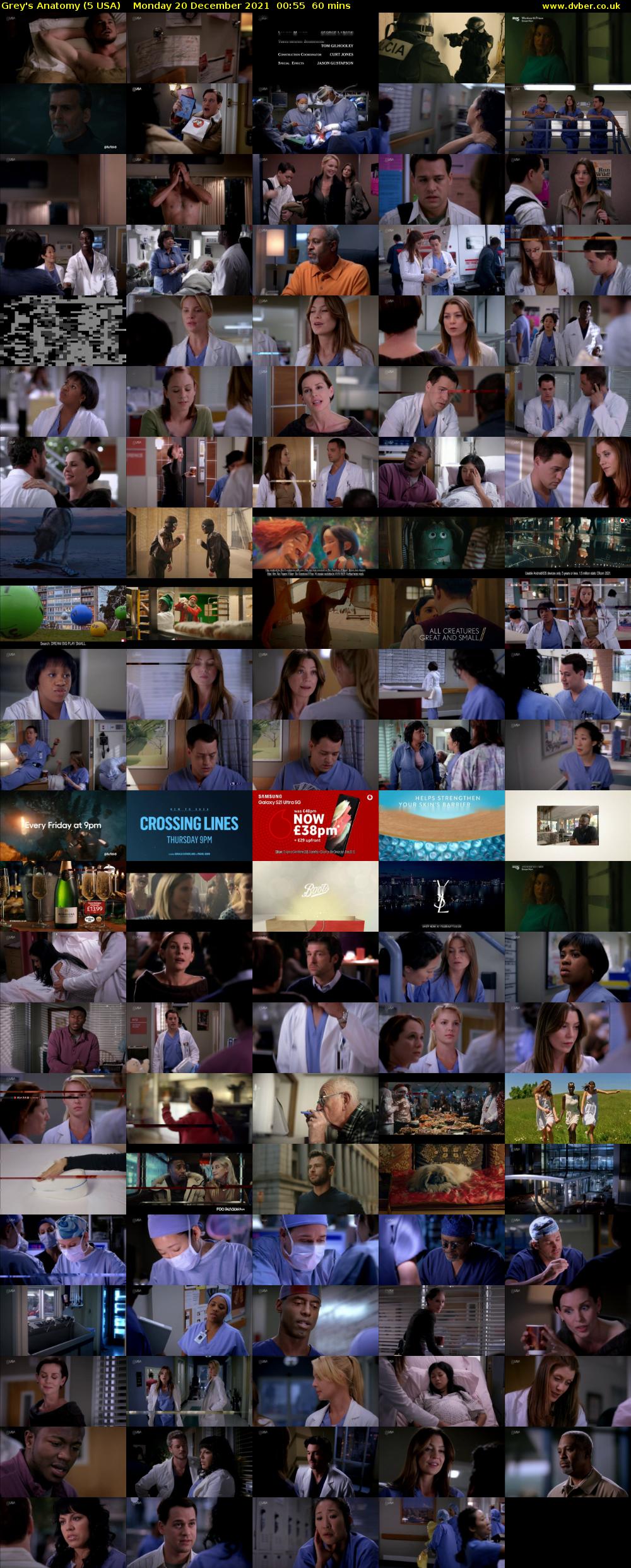 Grey's Anatomy (5 USA) Monday 20 December 2021 00:55 - 01:55