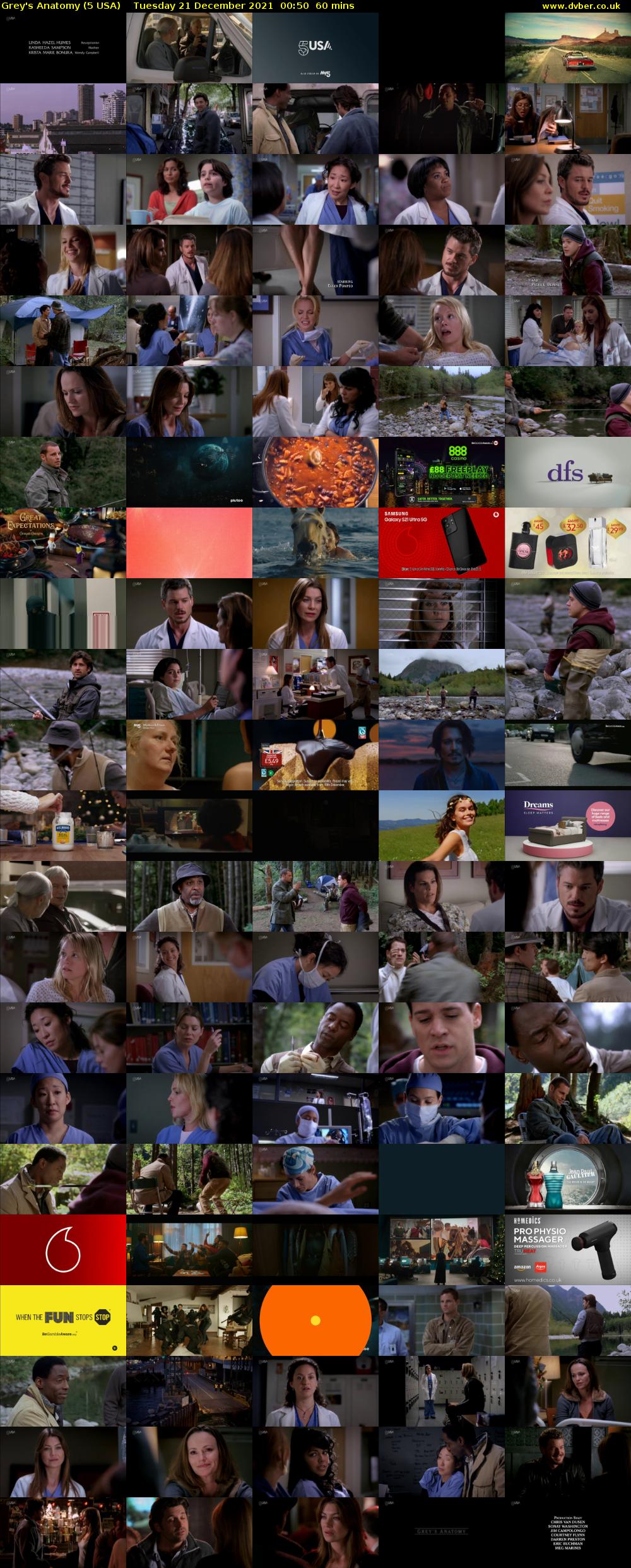 Grey's Anatomy (5 USA) Tuesday 21 December 2021 00:50 - 01:50