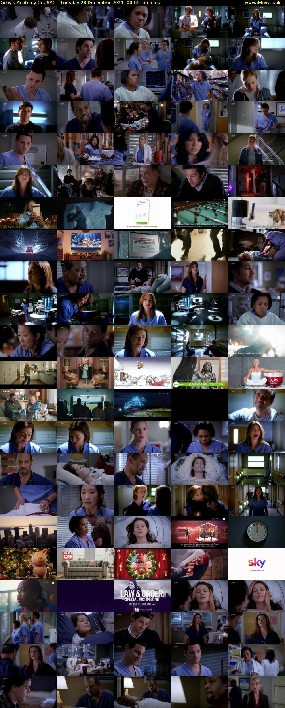 Grey's Anatomy (5 USA) Tuesday 28 December 2021 00:55 - 01:50