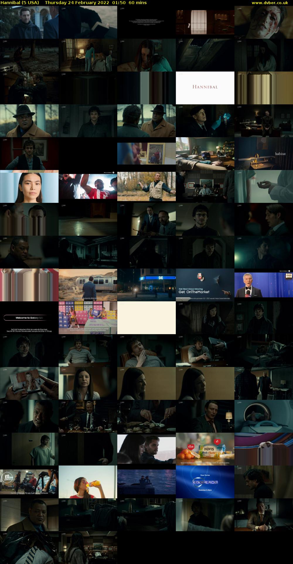Hannibal (5 USA) Thursday 24 February 2022 01:50 - 02:50