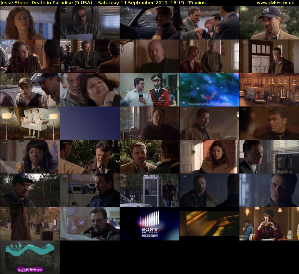 Jesse Stone: Death in Paradise (5 USA) Saturday 14 September 2019 18:15 - 19:00