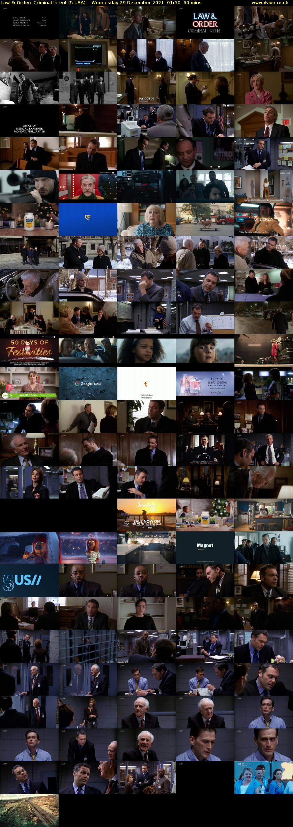 Law & Order: Criminal Intent (5 USA) Wednesday 29 December 2021 01:50 - 02:50