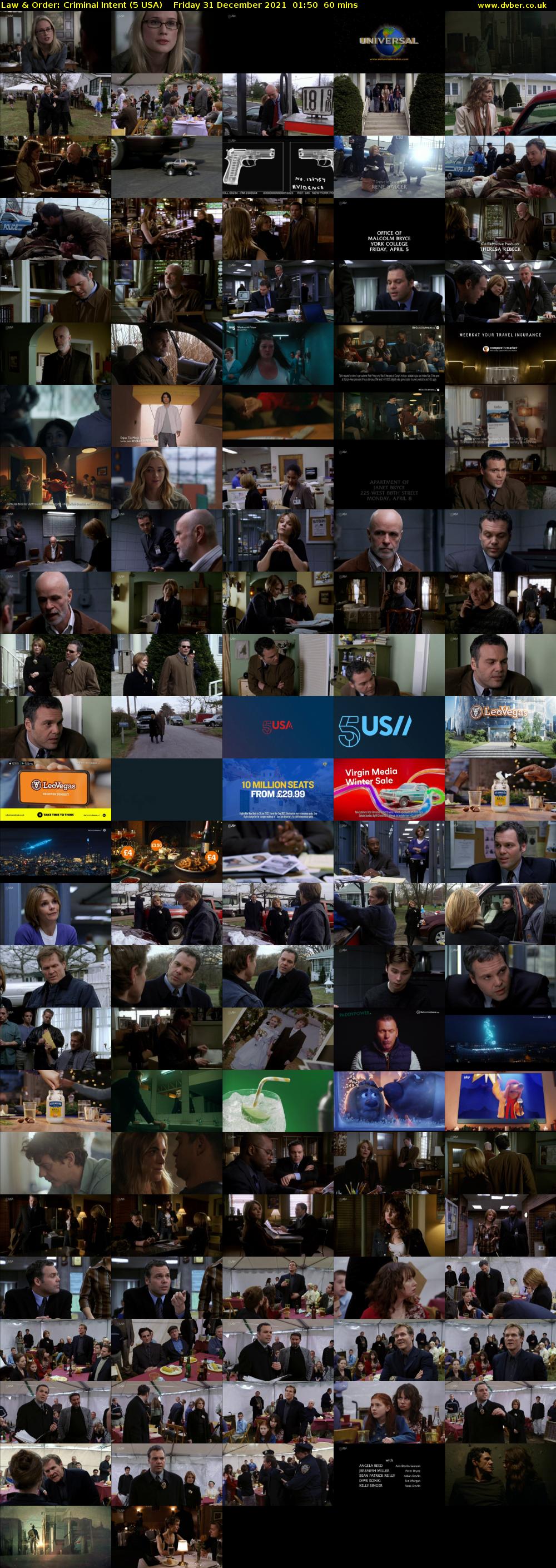 Law & Order: Criminal Intent (5 USA) Friday 31 December 2021 01:50 - 02:50