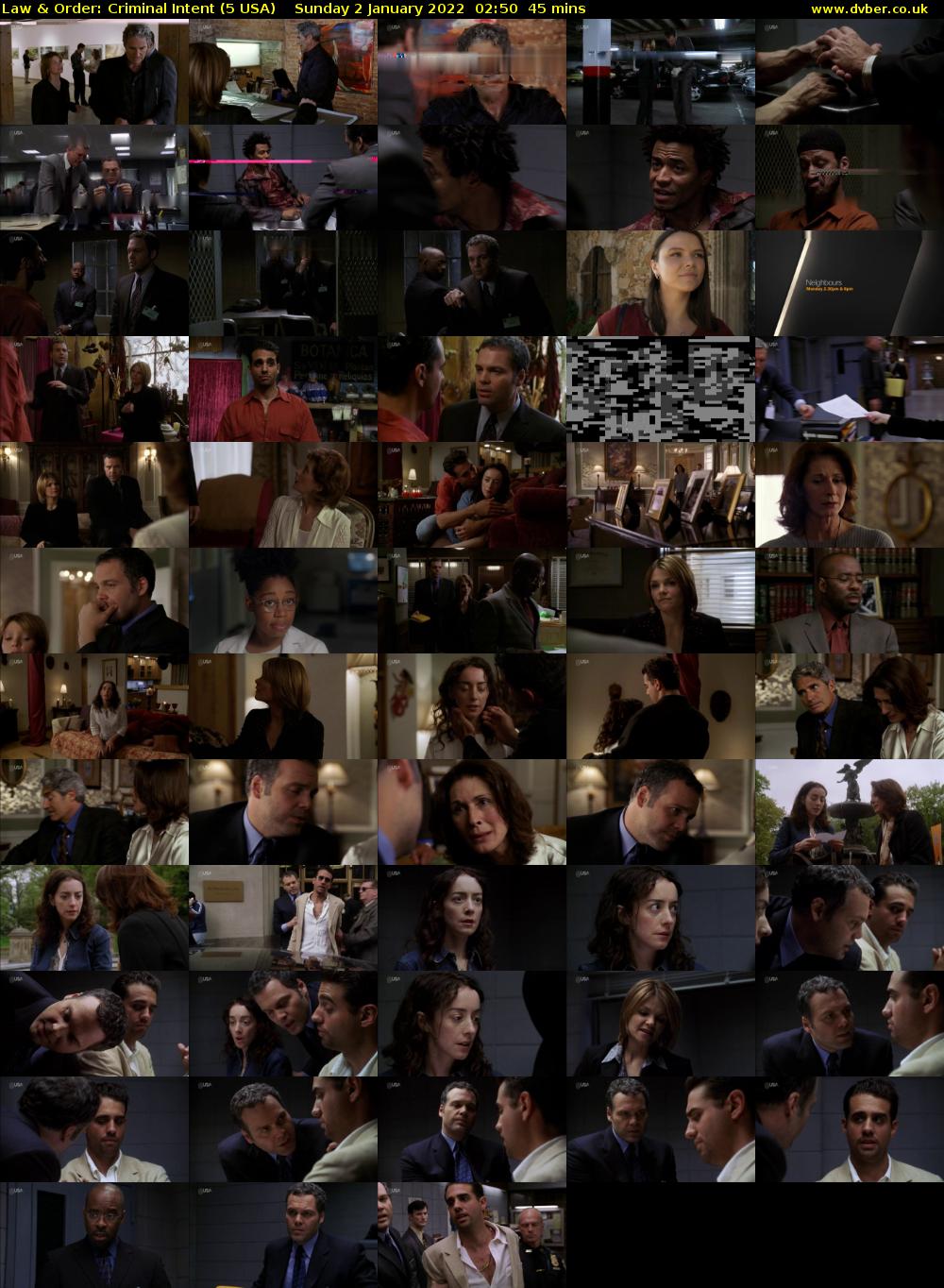 Law & Order: Criminal Intent (5 USA) Sunday 2 January 2022 02:50 - 03:35