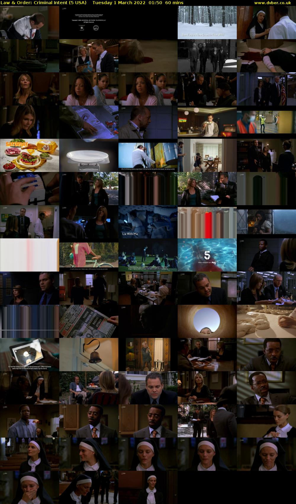 Law & Order: Criminal Intent (5 USA) Tuesday 1 March 2022 01:50 - 02:50