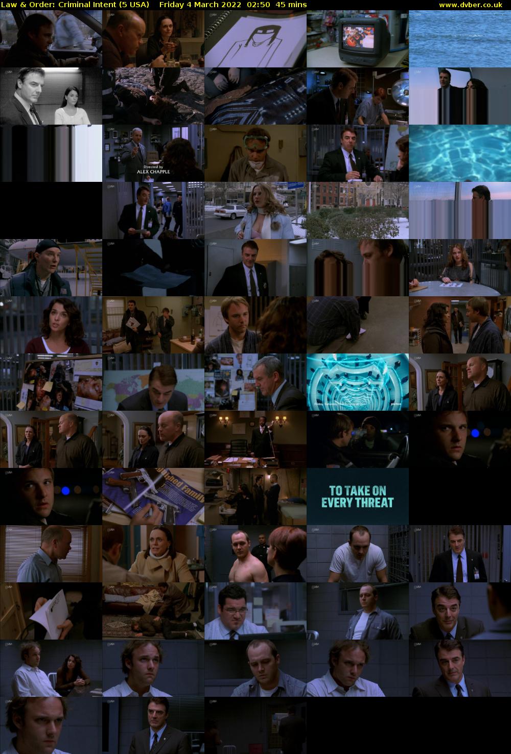 Law & Order: Criminal Intent (5 USA) Friday 4 March 2022 02:50 - 03:35