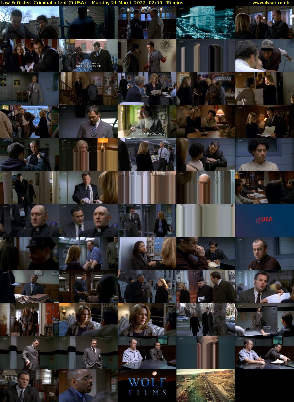 Law & Order: Criminal Intent (5 USA) Monday 21 March 2022 02:50 - 03:35