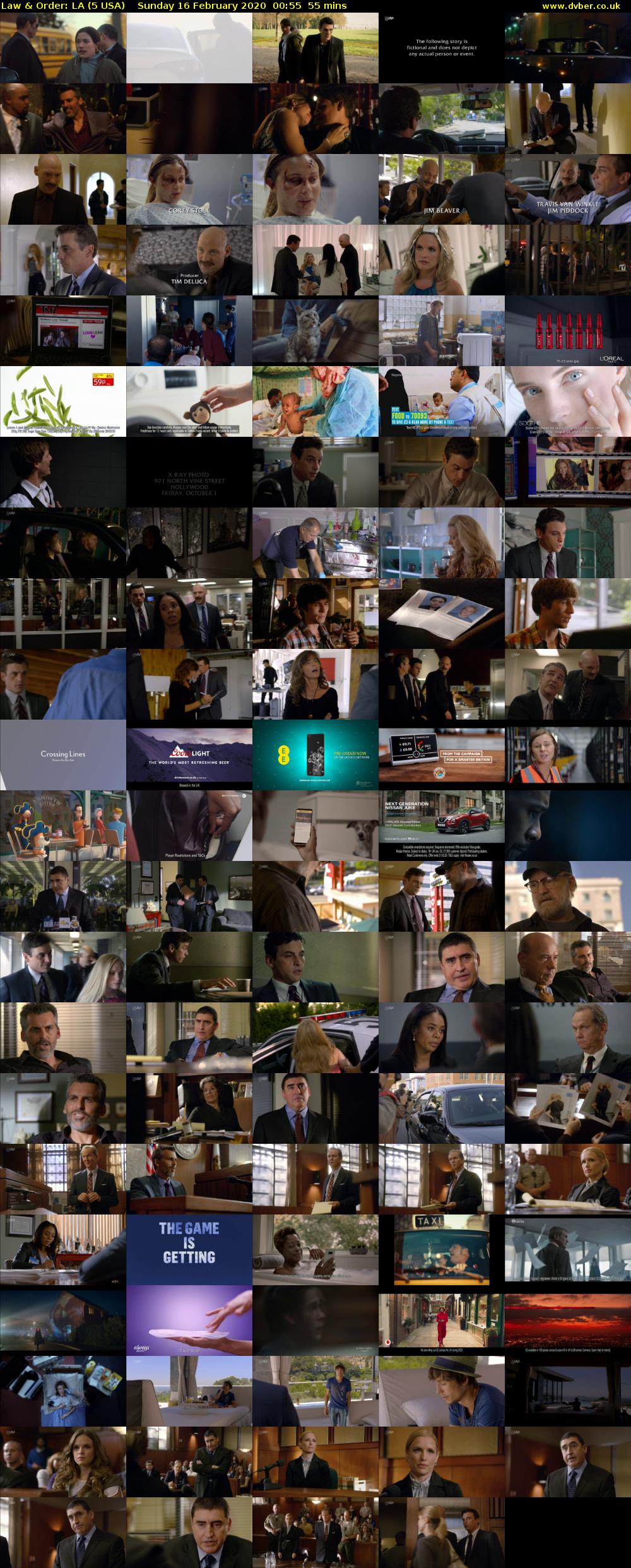 Law & Order: LA (5 USA) Sunday 16 February 2020 00:55 - 01:50