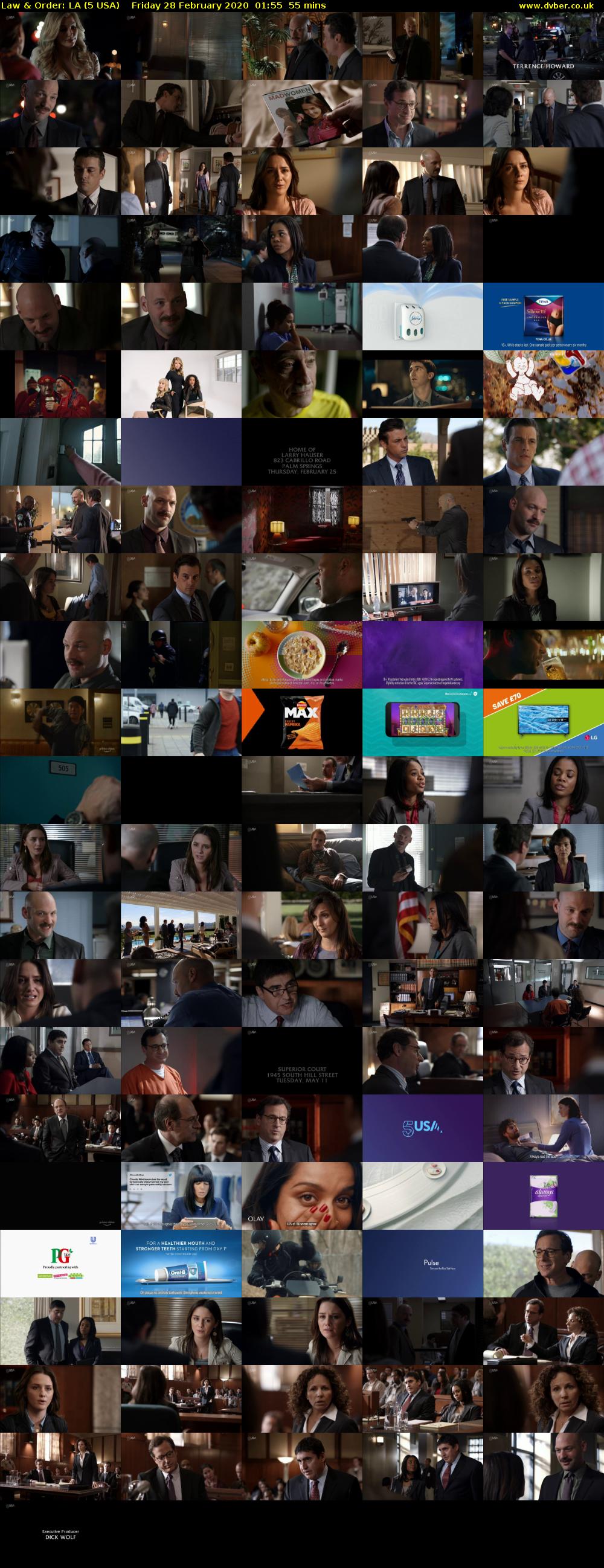 Law & Order: LA (5 USA) Friday 28 February 2020 01:55 - 02:50
