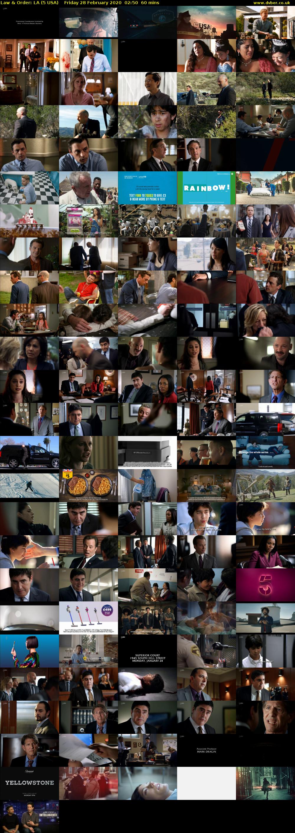 Law & Order: LA (5 USA) Friday 28 February 2020 02:50 - 03:50
