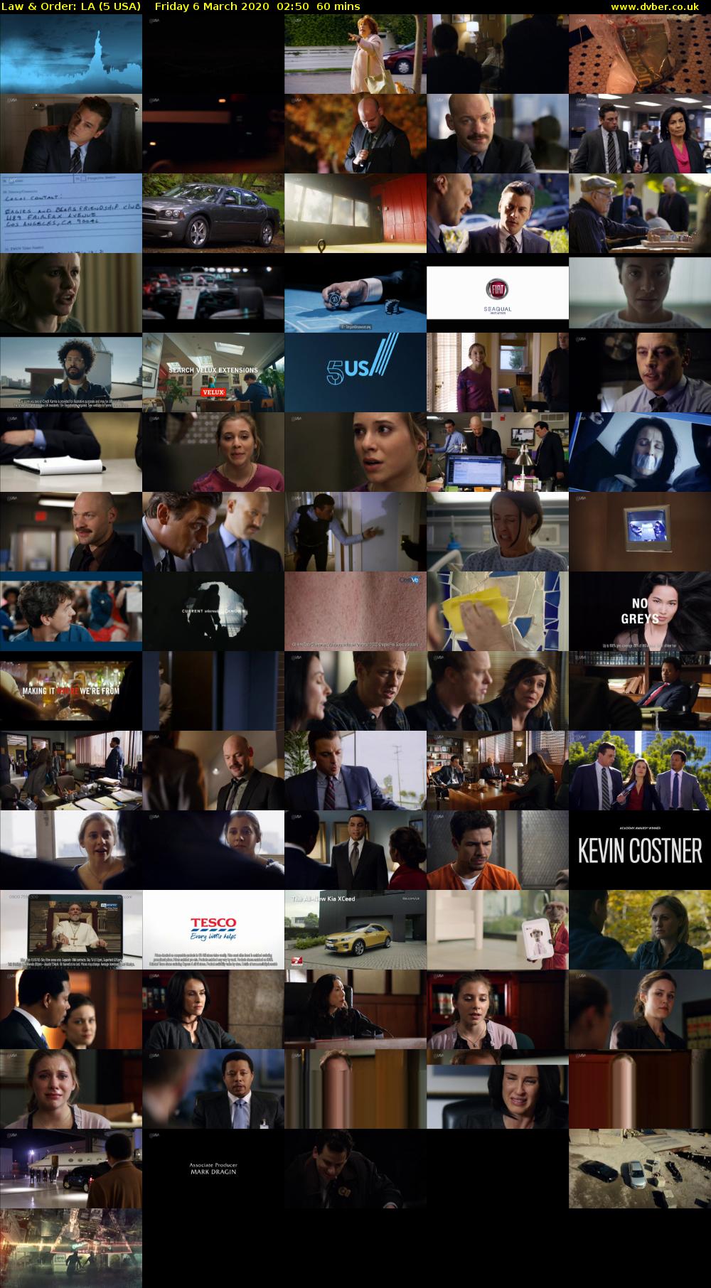 Law & Order: LA (5 USA) Friday 6 March 2020 02:50 - 03:50