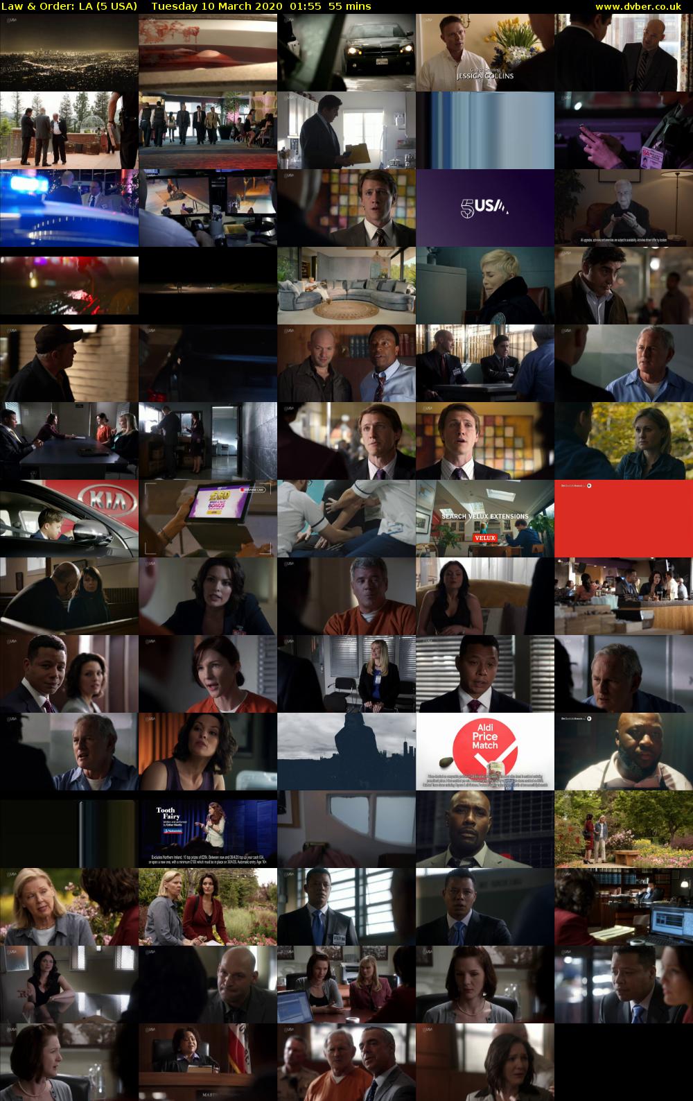 Law & Order: LA (5 USA) Tuesday 10 March 2020 01:55 - 02:50
