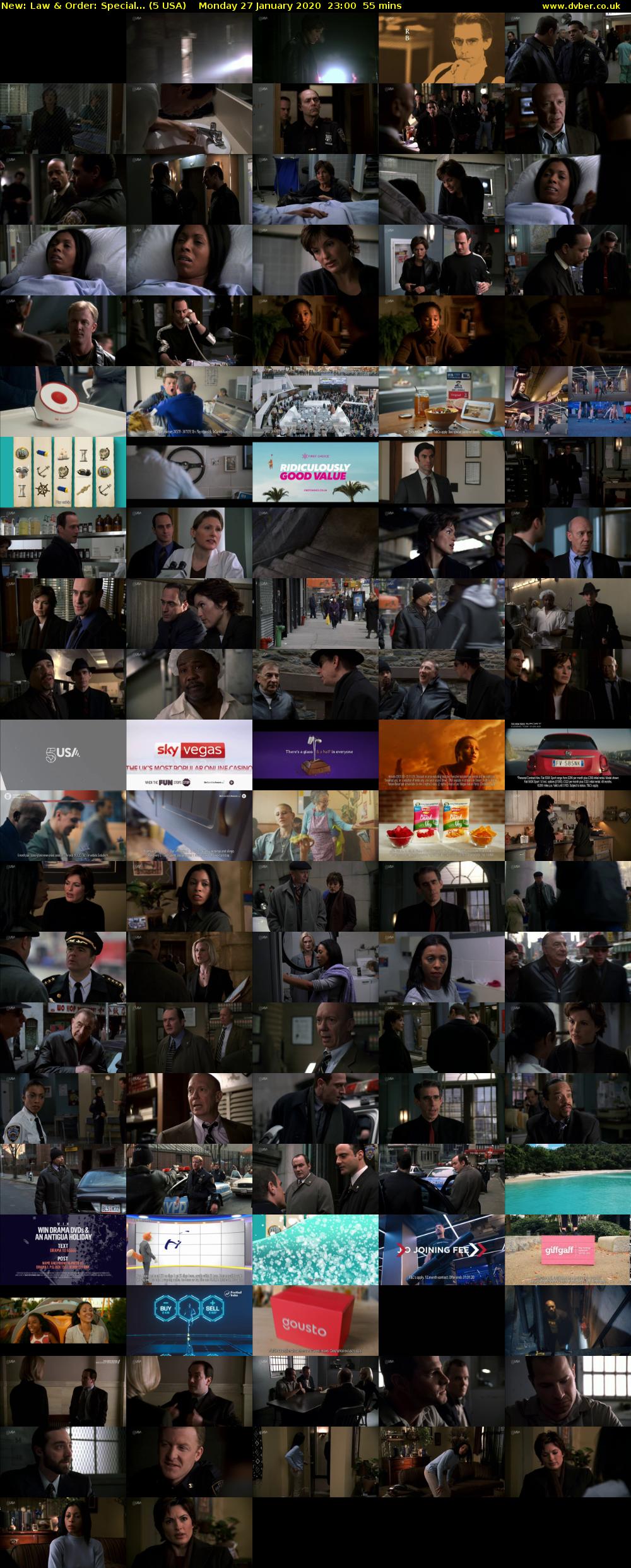 Law & Order: Special... (5 USA) Monday 27 January 2020 23:00 - 23:55