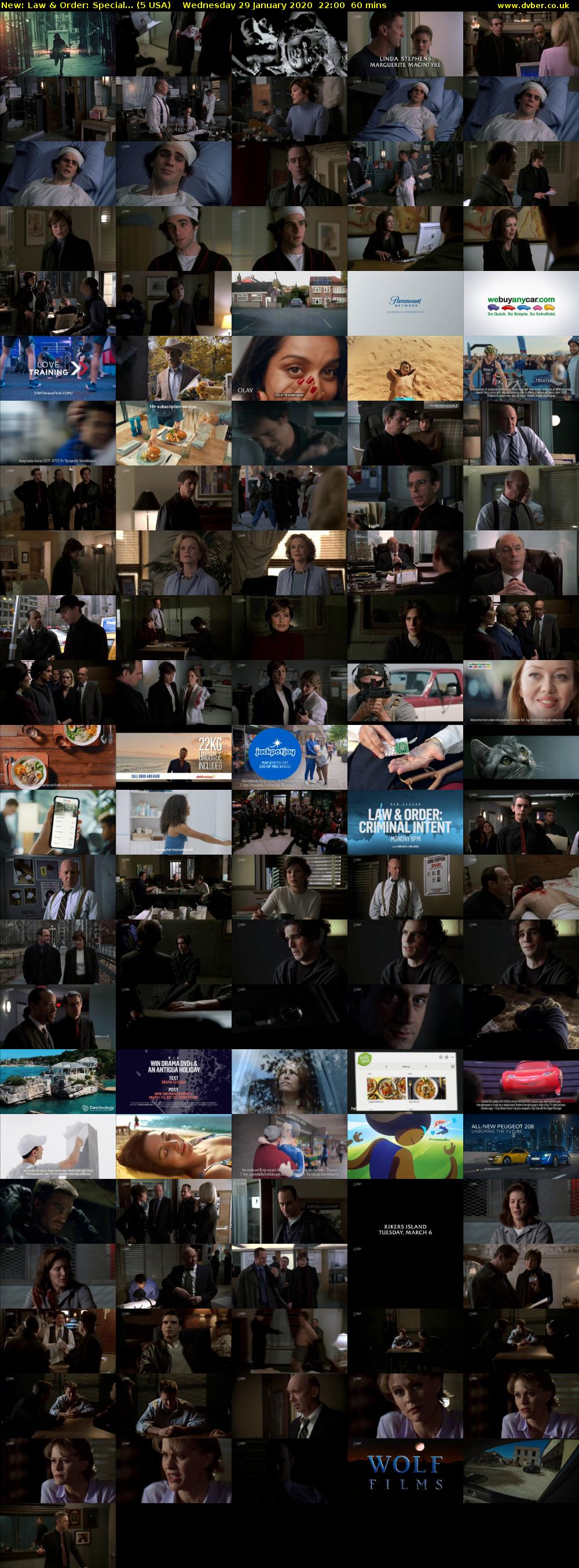 Law & Order: Special... (5 USA) Wednesday 29 January 2020 22:00 - 23:00