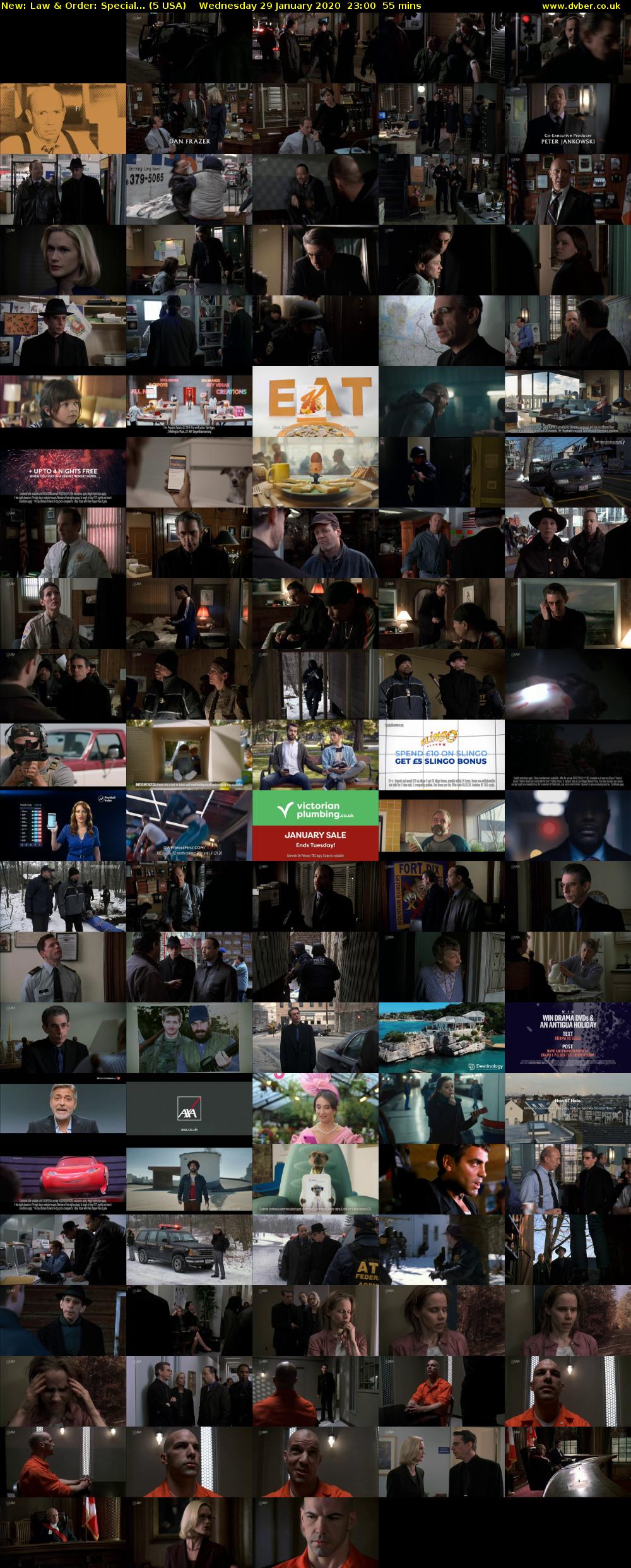 Law & Order: Special... (5 USA) Wednesday 29 January 2020 23:00 - 23:55