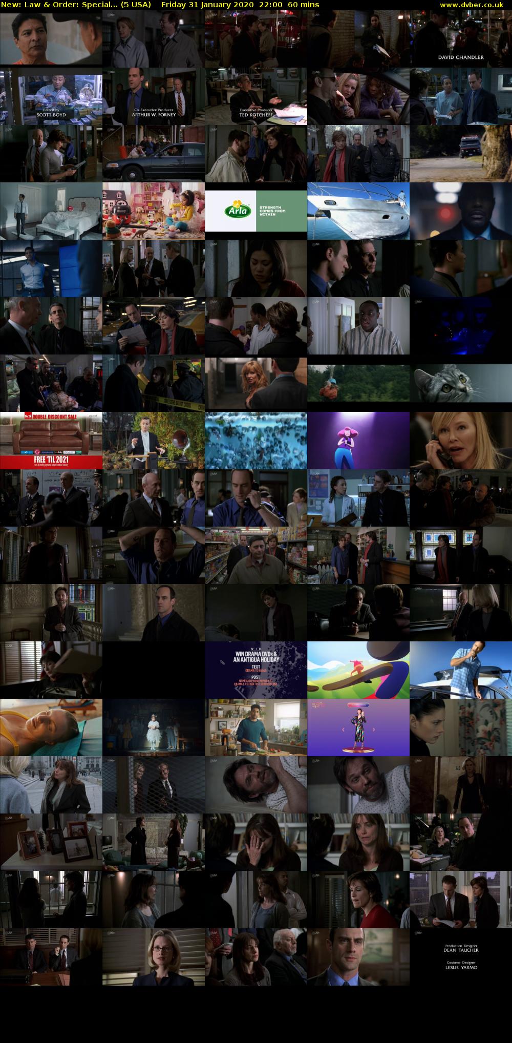 Law & Order: Special... (5 USA) Friday 31 January 2020 22:00 - 23:00