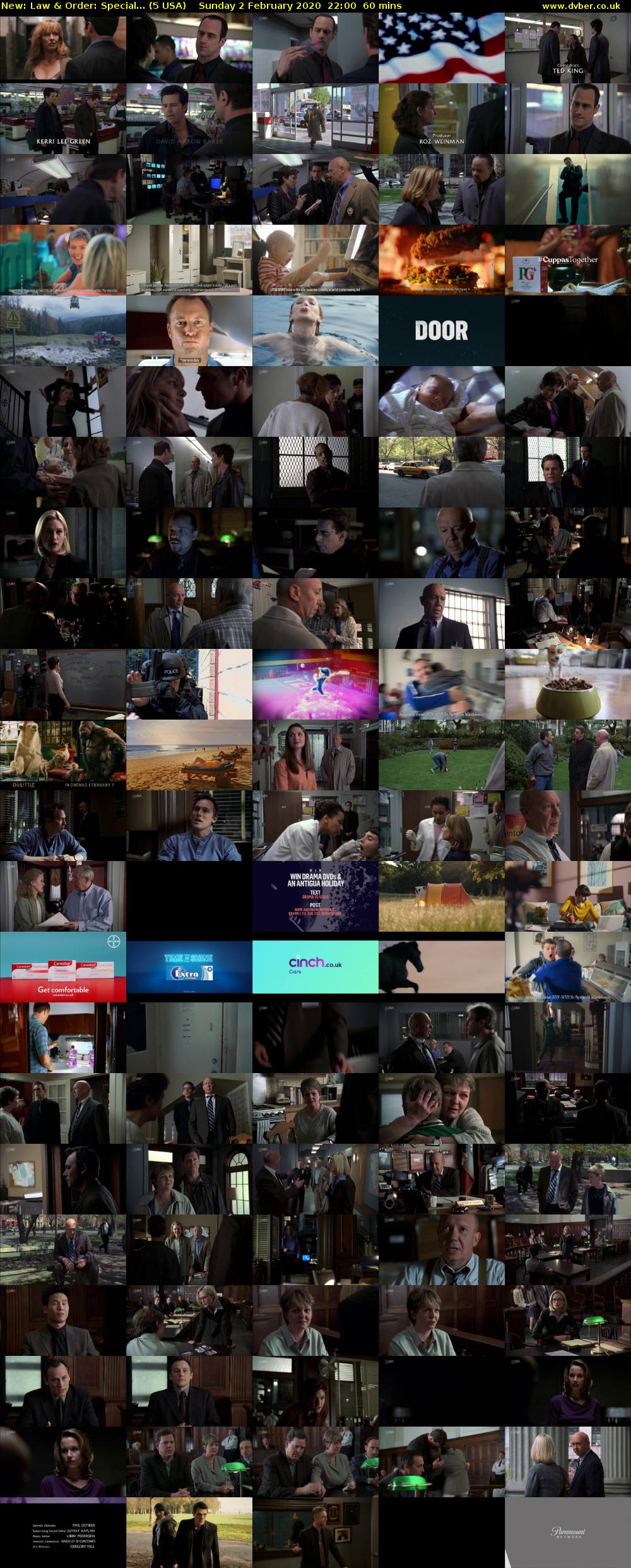 Law & Order: Special... (5 USA) Sunday 2 February 2020 22:00 - 23:00