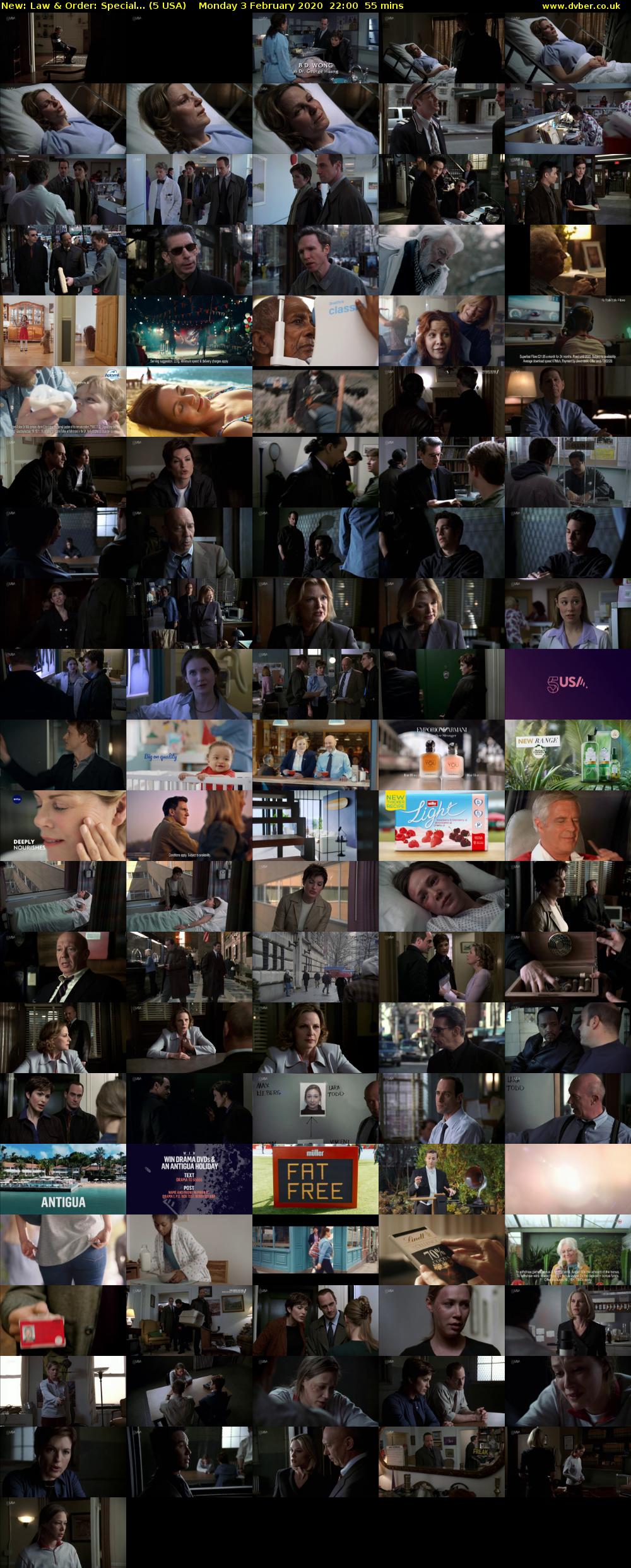 Law & Order: Special... (5 USA) Monday 3 February 2020 22:00 - 22:55
