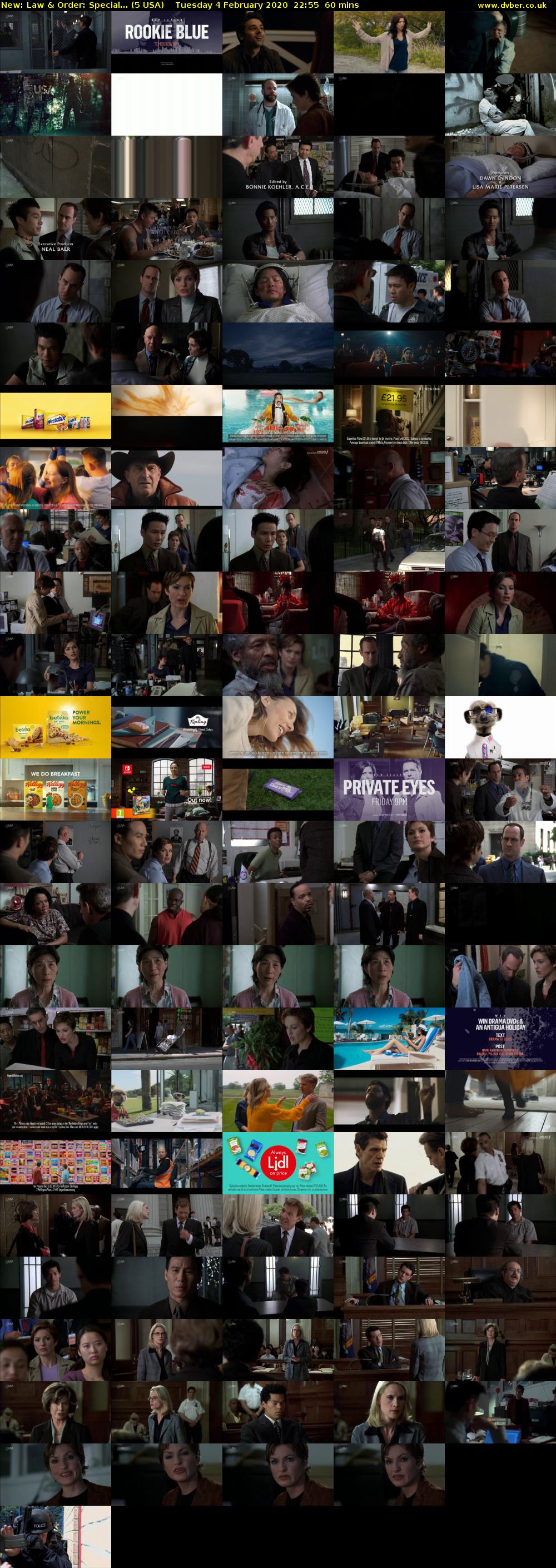 Law & Order: Special... (5 USA) Tuesday 4 February 2020 22:55 - 23:55