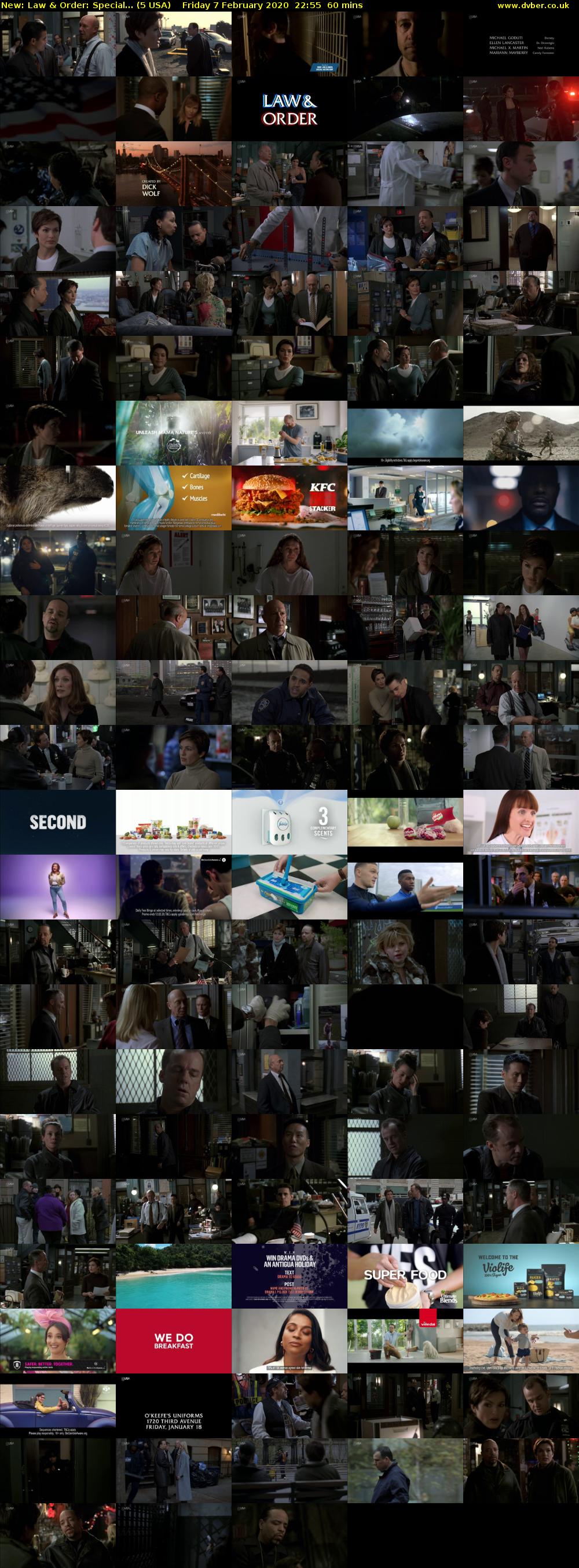 Law & Order: Special... (5 USA) Friday 7 February 2020 22:55 - 23:55