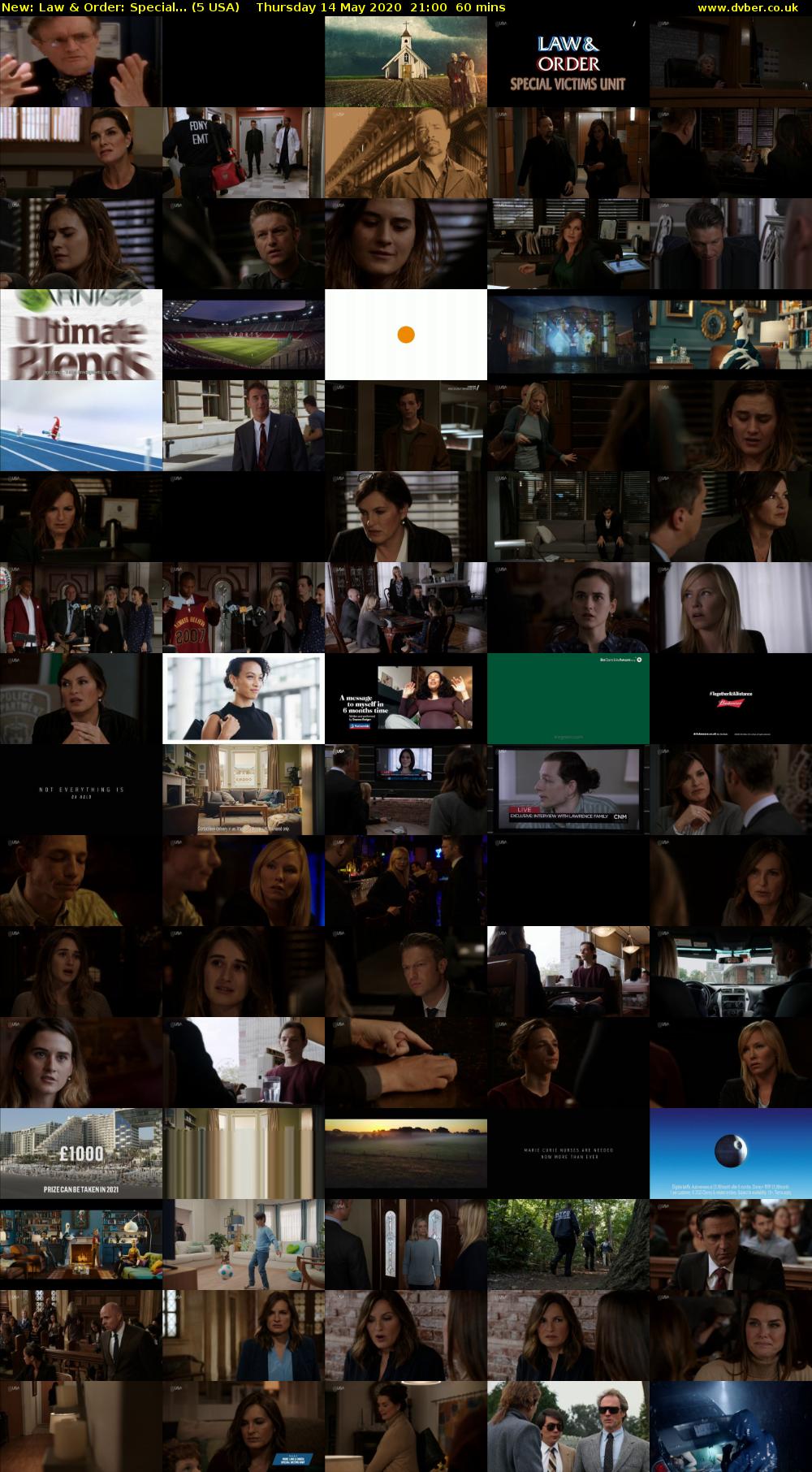 Law & Order: Special... (5 USA) Thursday 14 May 2020 21:00 - 22:00
