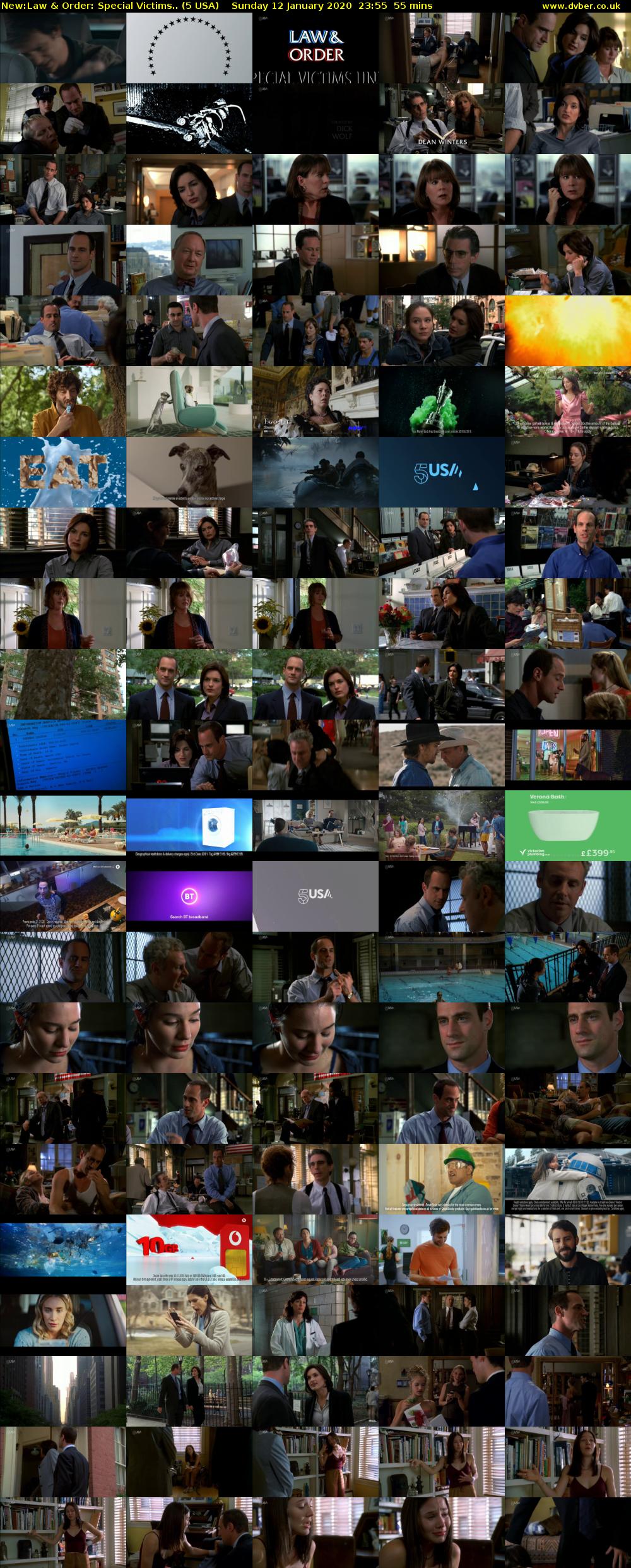 Law & Order: Special Victims.. (5 USA) Sunday 12 January 2020 23:55 - 00:50