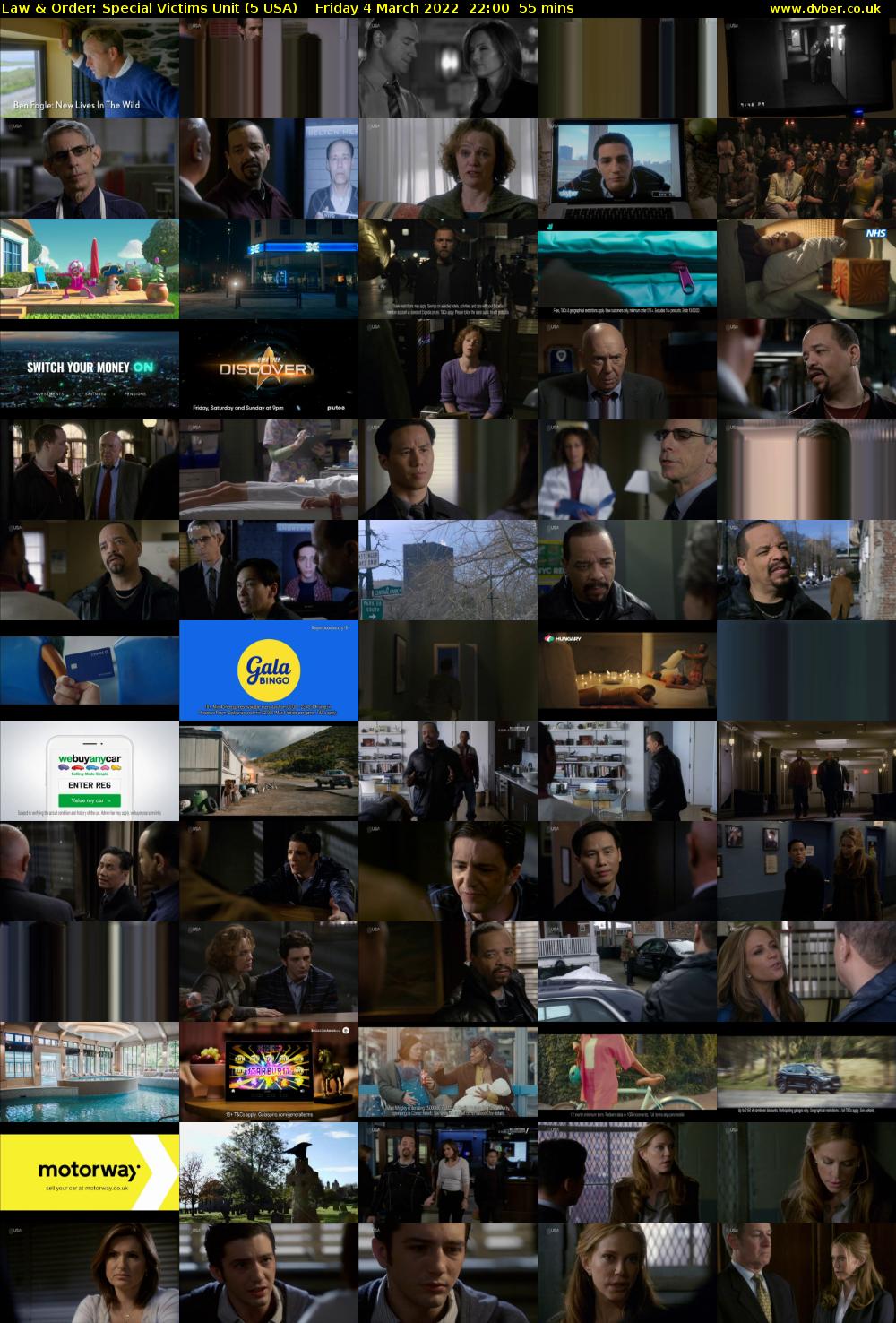 Law & Order: Special Victims Unit (5 USA) Friday 4 March 2022 22:00 - 22:55