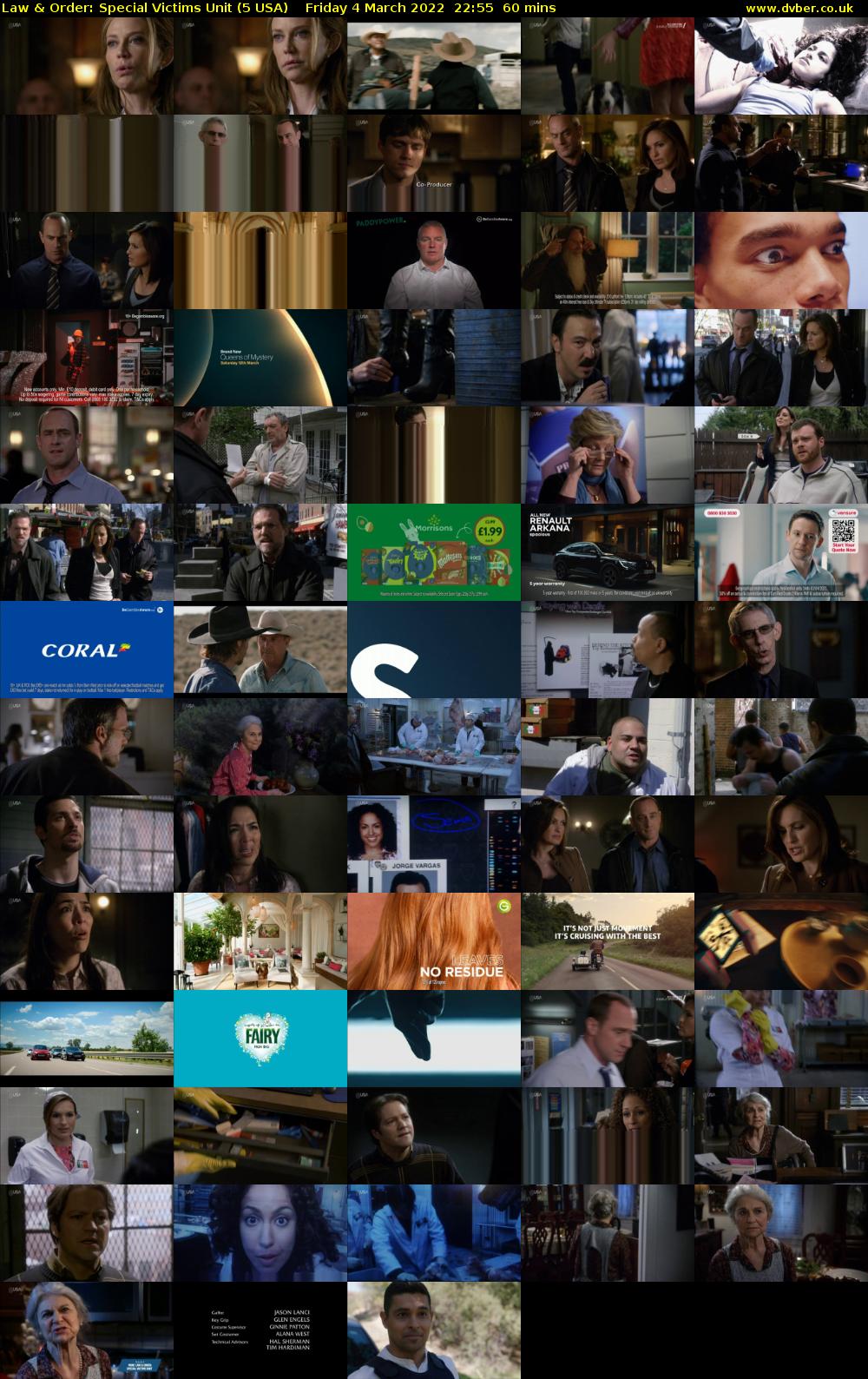 Law & Order: Special Victims Unit (5 USA) Friday 4 March 2022 22:55 - 23:55