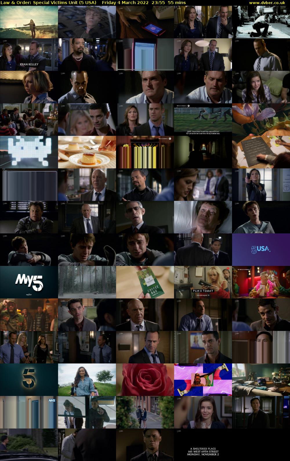 Law & Order: Special Victims Unit (5 USA) Friday 4 March 2022 23:55 - 00:50