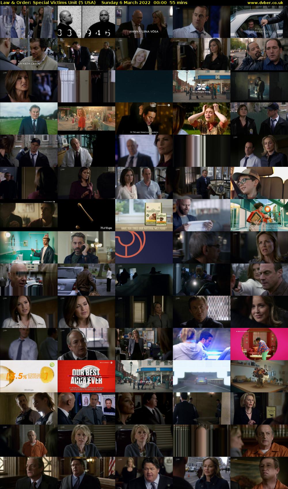 Law & Order: Special Victims Unit (5 USA) Sunday 6 March 2022 00:00 - 00:55