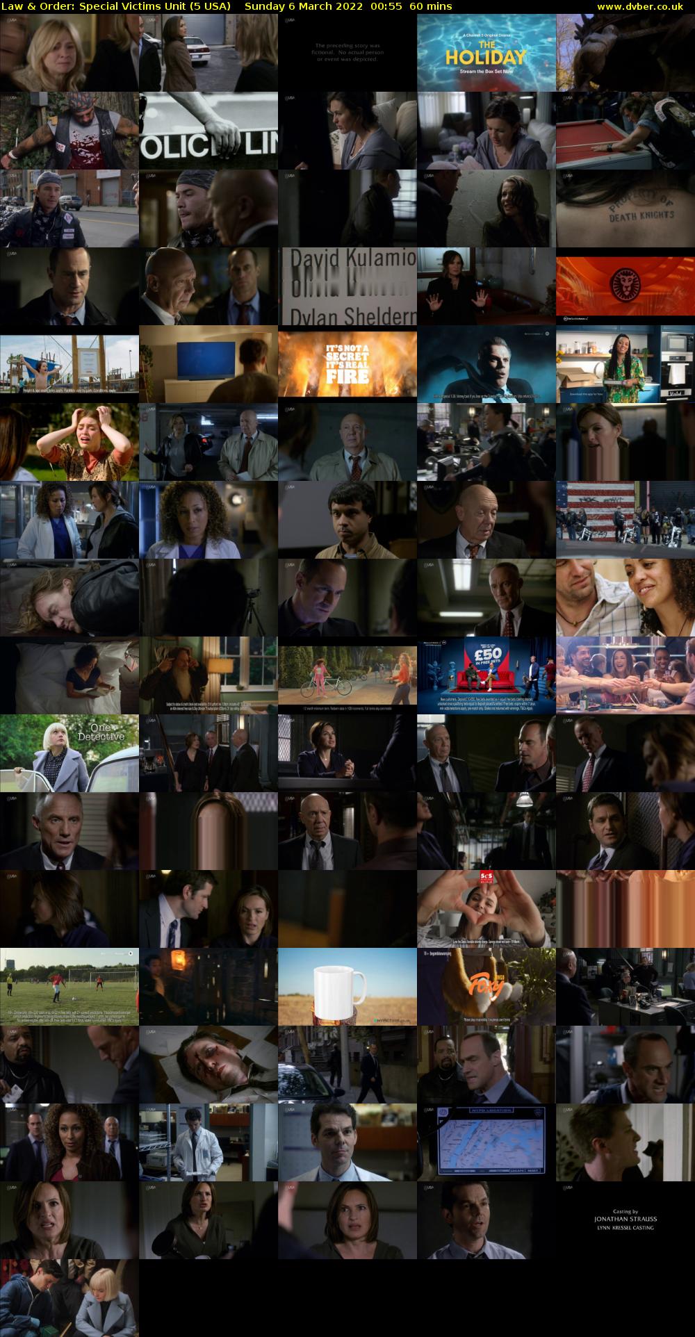 Law & Order: Special Victims Unit (5 USA) Sunday 6 March 2022 00:55 - 01:55