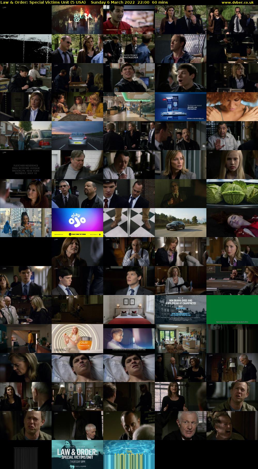 Law & Order: Special Victims Unit (5 USA) Sunday 6 March 2022 22:00 - 23:00