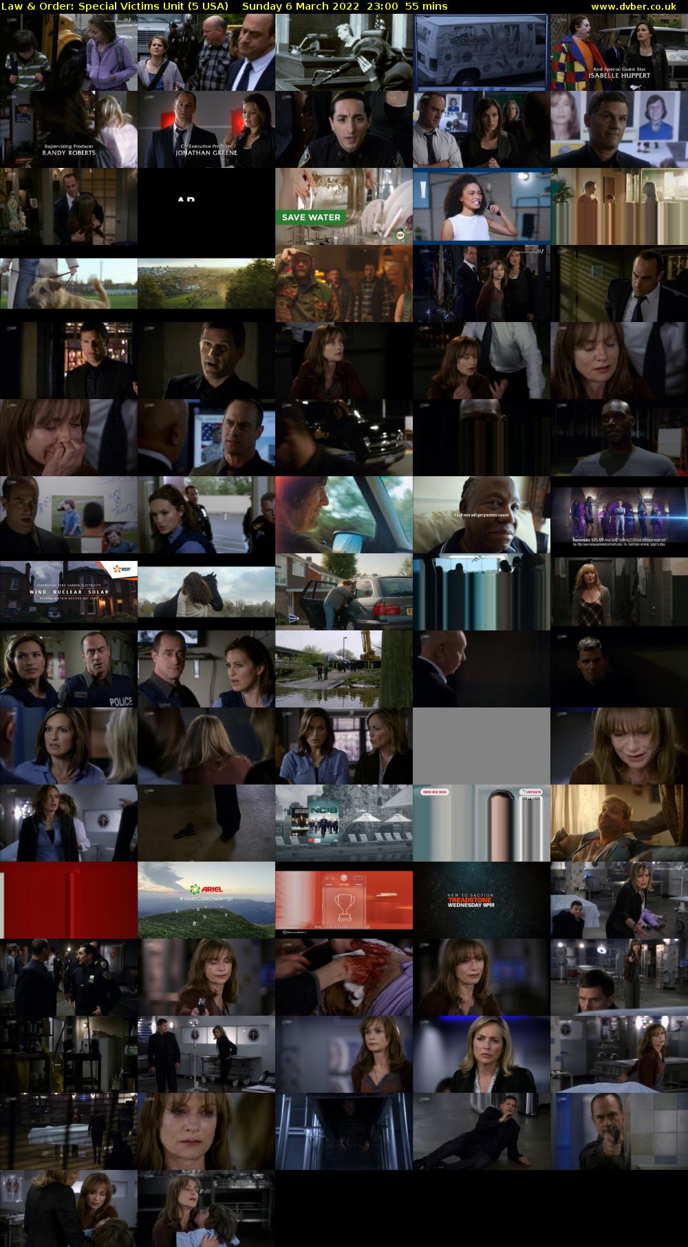 Law & Order: Special Victims Unit (5 USA) Sunday 6 March 2022 23:00 - 23:55