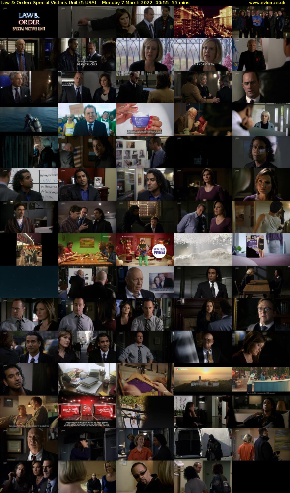 Law & Order: Special Victims Unit (5 USA) Monday 7 March 2022 00:55 - 01:50
