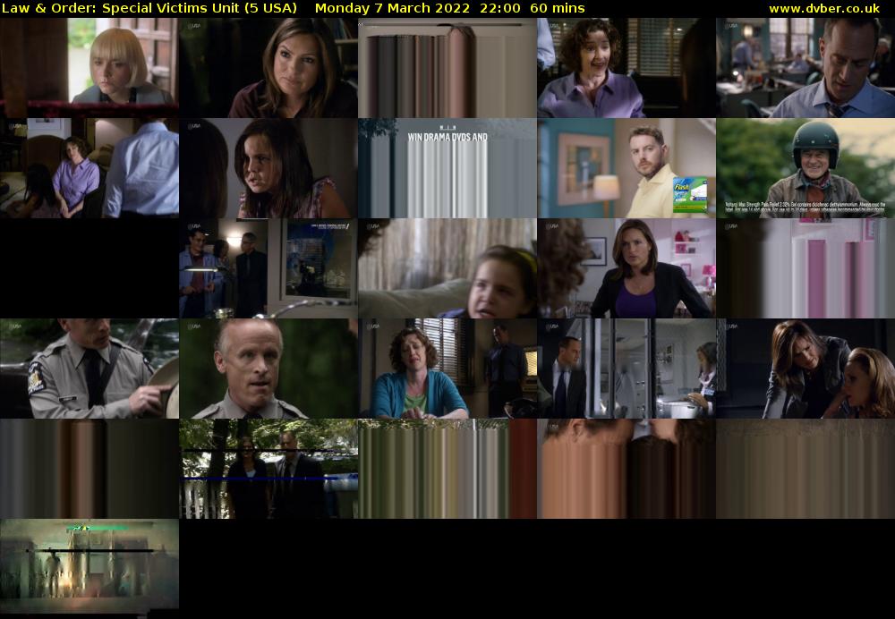 Law & Order: Special Victims Unit (5 USA) Monday 7 March 2022 22:00 - 23:00