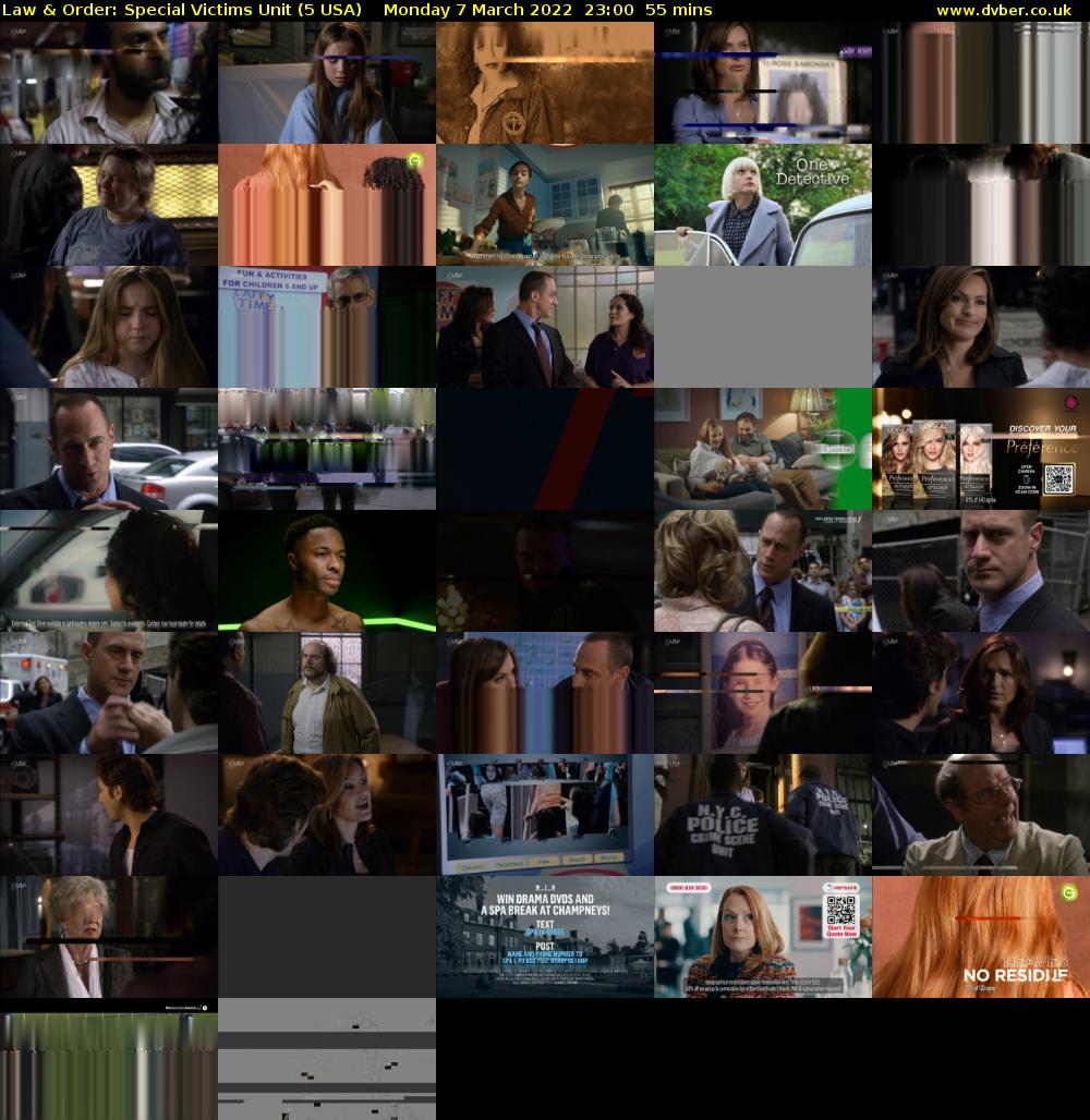 Law & Order: Special Victims Unit (5 USA) Monday 7 March 2022 23:00 - 23:55